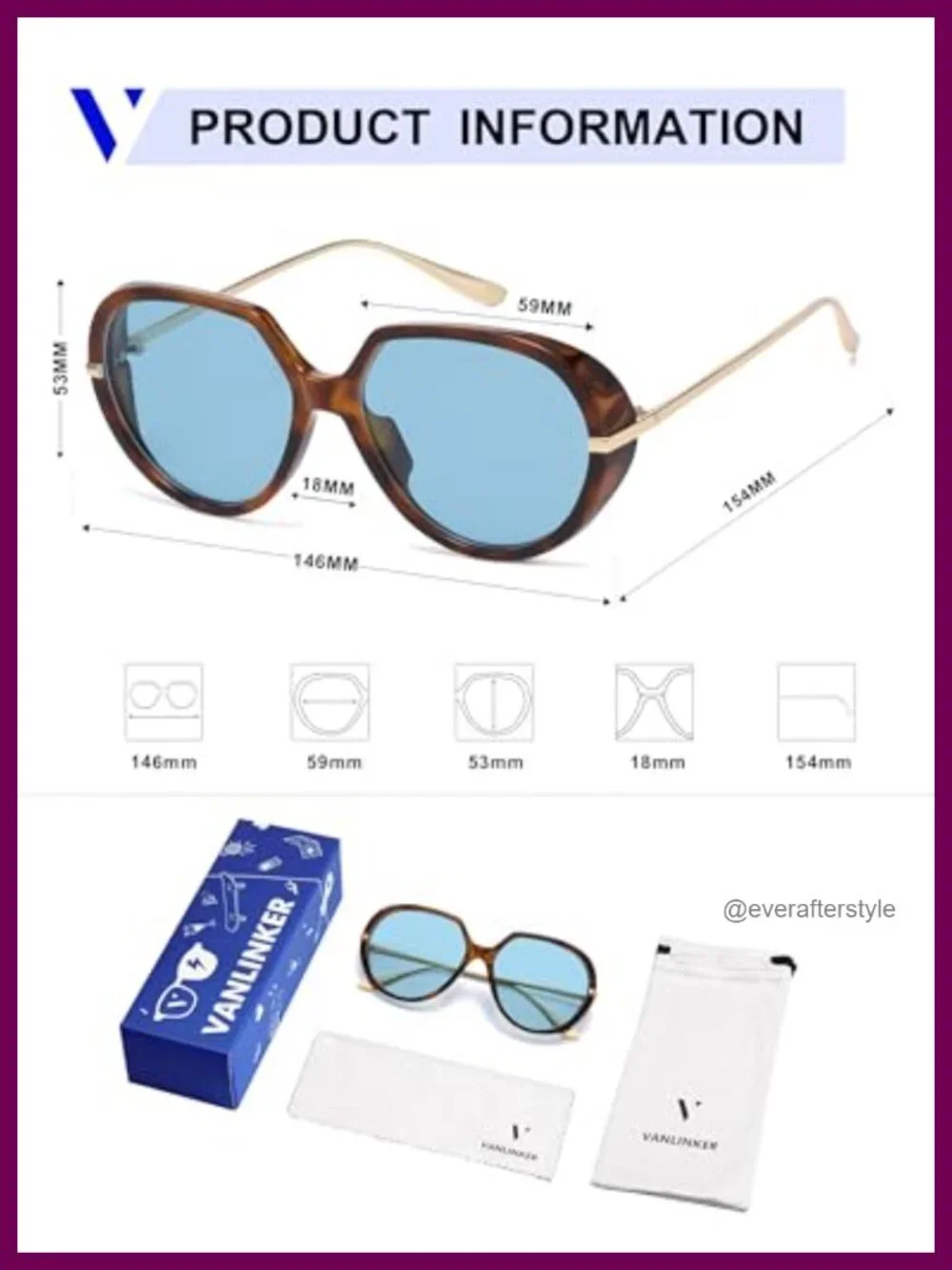 Oversized Round Frame UV400 Protection Sunglasses Retro Shield Shades with